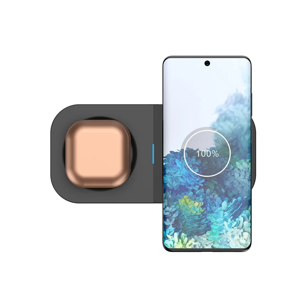 2 in 1 wireless charger pad for samsung galaxy watch 4 s3 15w fast charging station for samsung note 20 s10 galaxy buds charger free global shipping