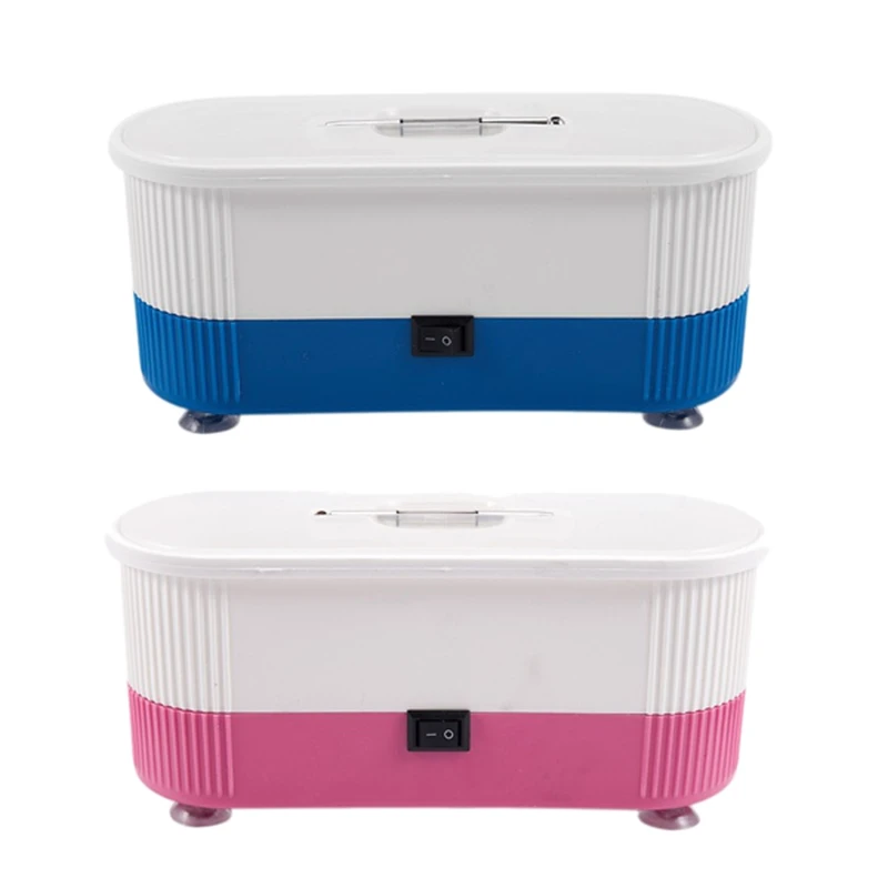 

2 предмета Ультразвуковой очиститель ювелирных изделий протез очки Серебряный машина чистки ювелирных изделий Запчасти очки, синий + красн...