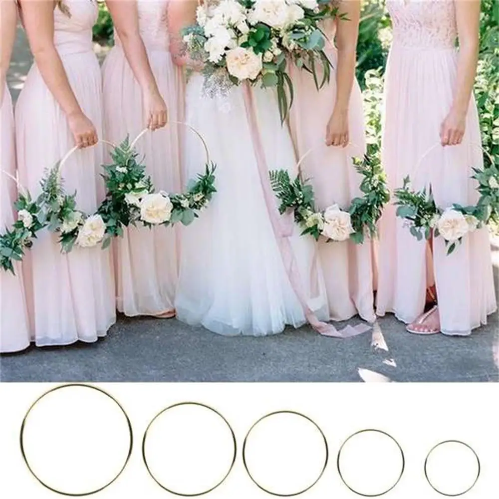 

10/20/30/40cm Iron Round Ring Dreamcatcher Ring Creative Doll Hotel Diy Home Decorations Hoop Macrame Craft Wedding Hanging