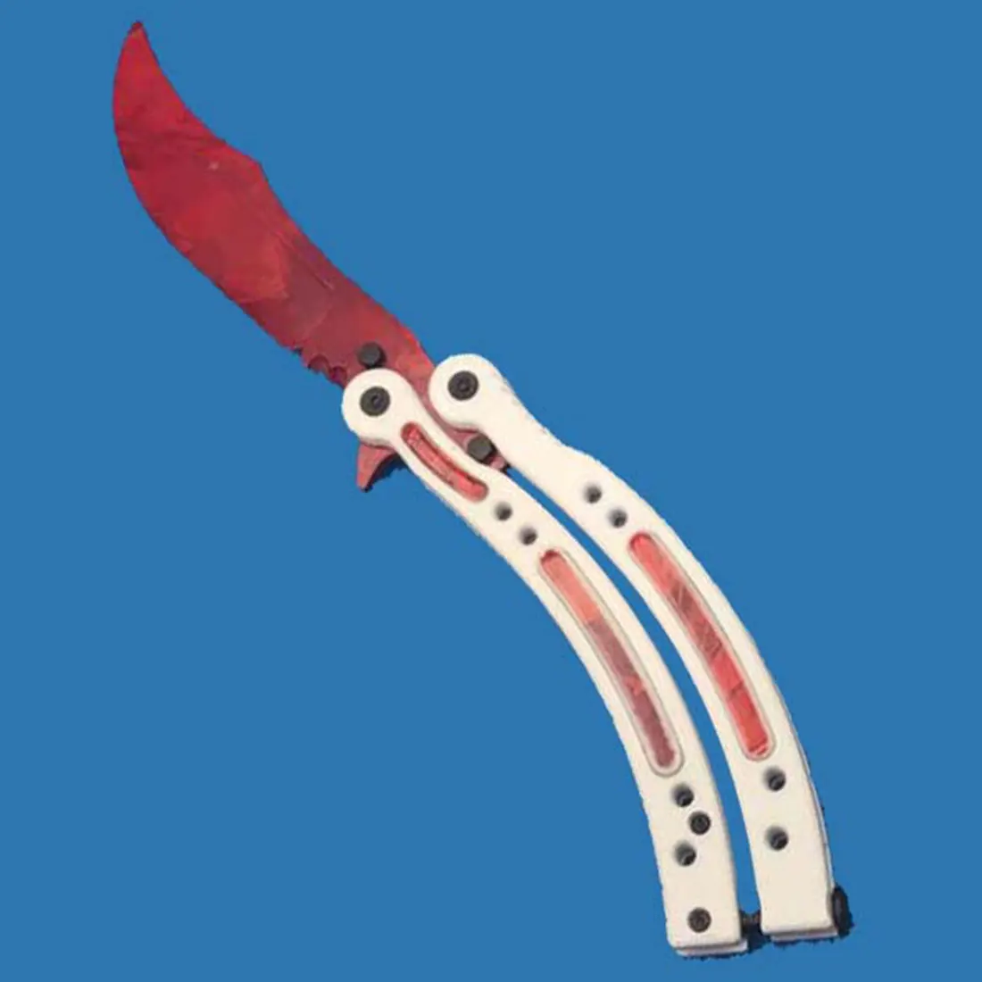 

Butterfly in Knife Training Stainless Steel Knife Butterfly CS GO Knife Counter Strike Game Folding Knife no Edge Dull Tool