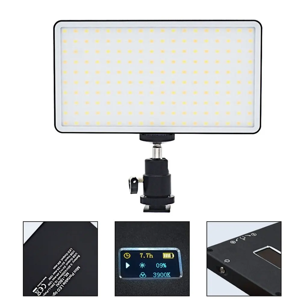 

Portable Fill-In Light Compact Size LED Fill-In Light For Interview Microphone Recording Photography Lights USB Rechargeable