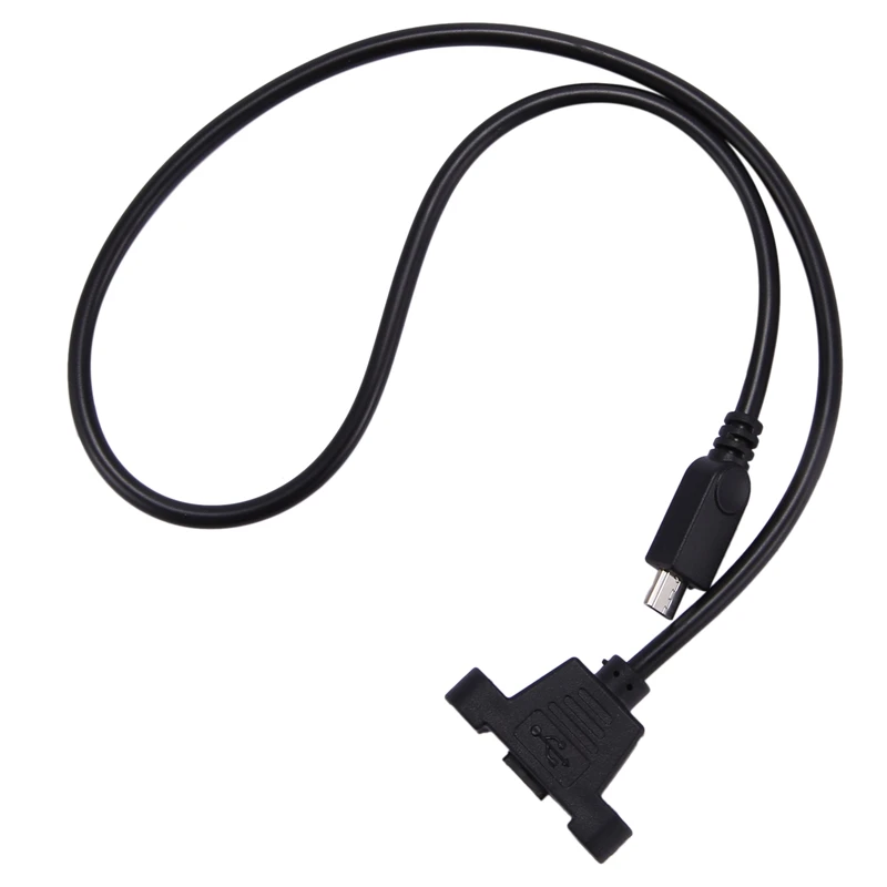 

Удлинительный кабель с Micro-USB 5Pin штекер-гнездо с винтовым отверстием для крепления на панели