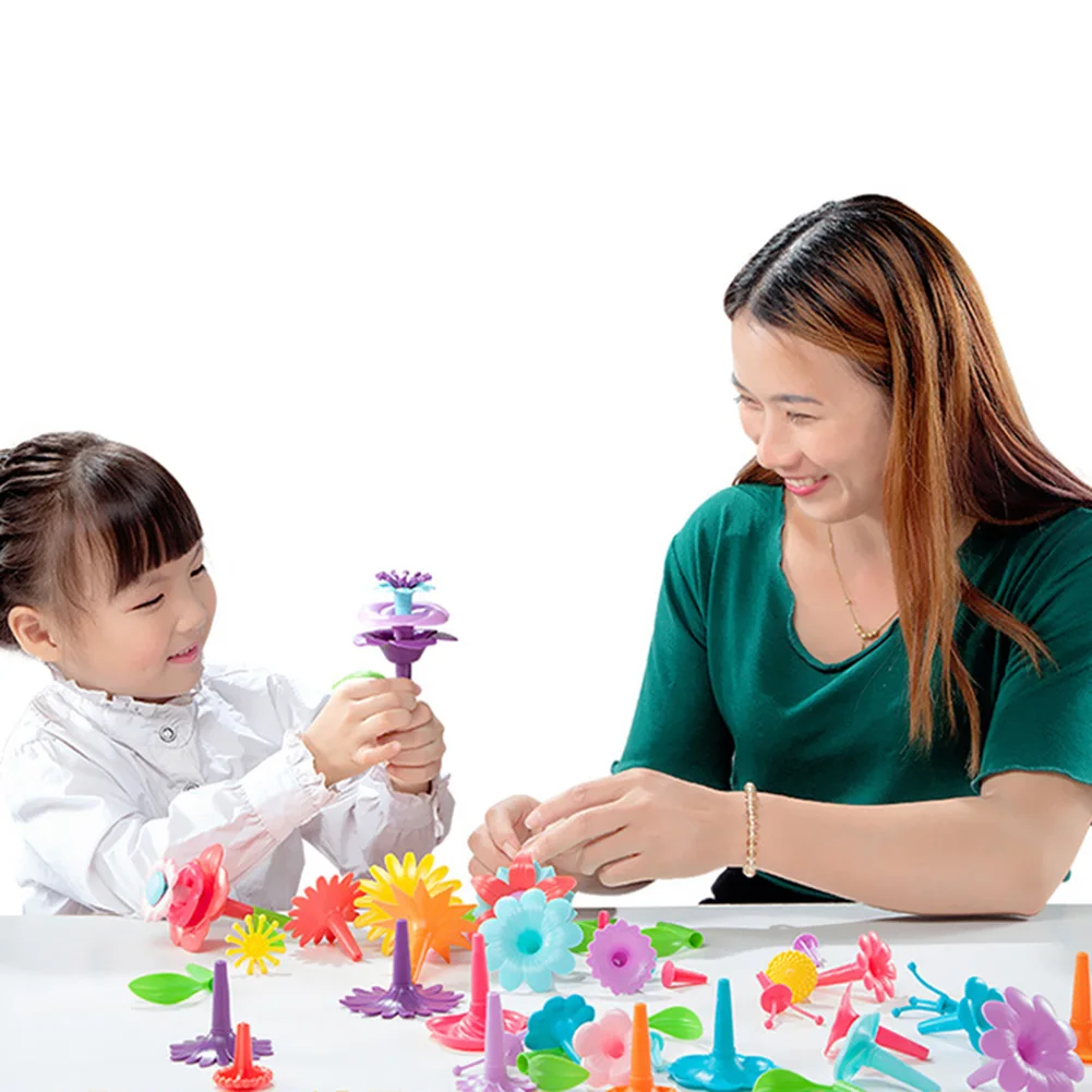 

DIY Flower Building Block Bouquet Dream Garden Girl Flower Pretend Play Toys for Children Gifts
