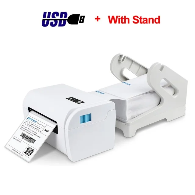 USB With Stand GZ Weiou принтер для тепловой печати штрихкодов-ярлыков с держателем этикеток-Совместимость с Amazon Ebay Etsy Shopify 4 × 6 принтер этикеток - Цвет: USB With Stand