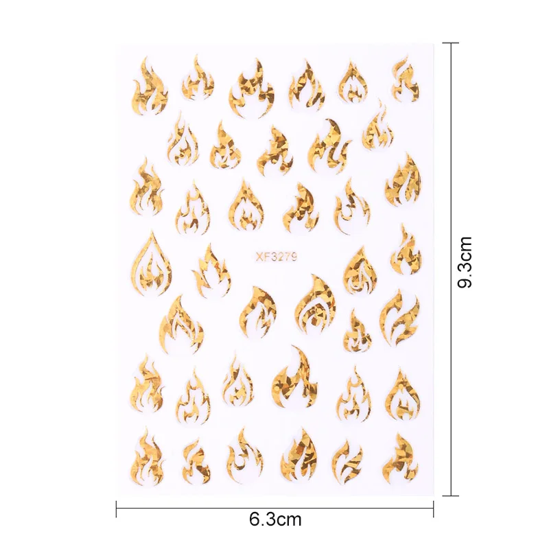 1 лист стикеров для ногтей цветные наклейки с разноцветными узорами 3D дизайна