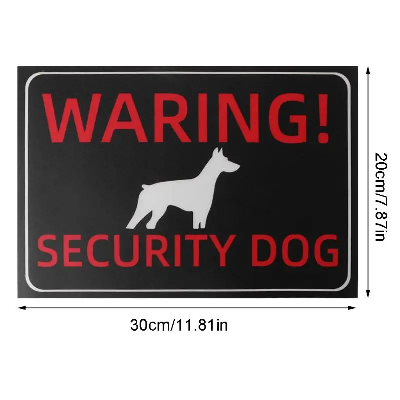 

5pcs Univeral 30x20cm 11.8x7.8 Inches Adhesive Beware of Dog Sign for Fence Home Gates Sticker Wall Warning Guard Dog Signs