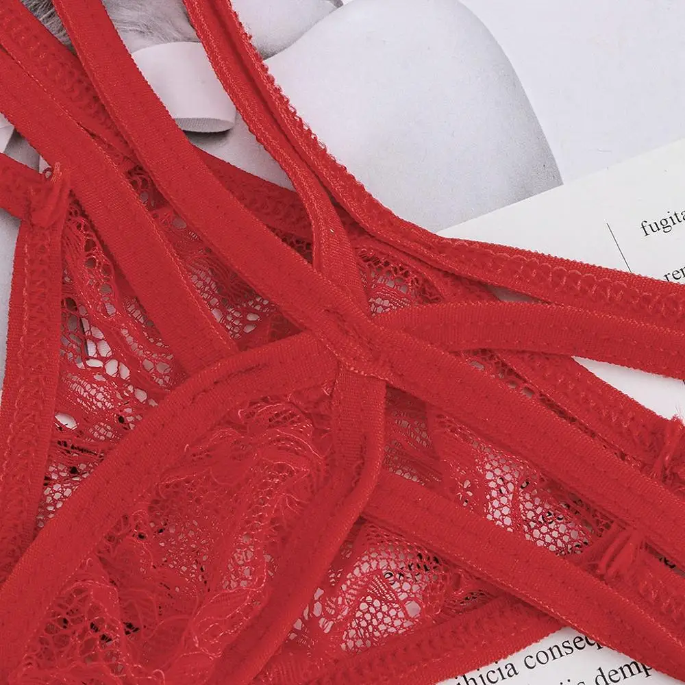 

High Quality Erotic Underwear Sexy Lace Temptation Three Point Lingerie Lingerie Sexy Hot Erotic Porno Costumi #4A30