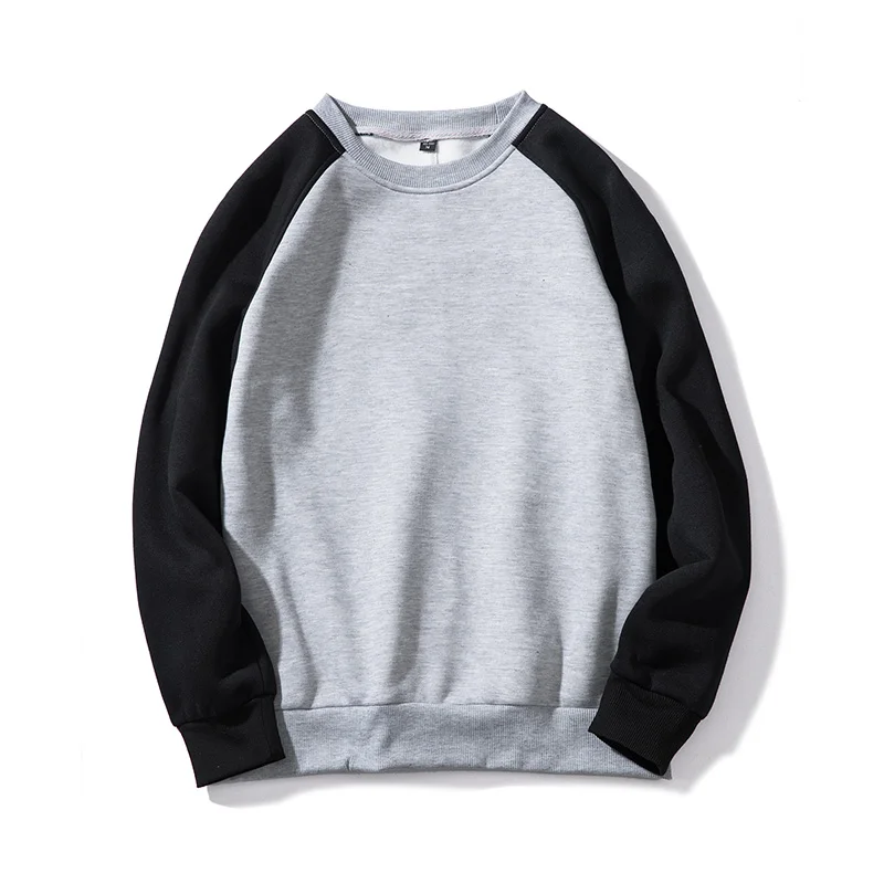 ASALI Patchwork Hoodies Men Thick Hooded Sweatshirts Long Sleeve Chandal Hombre Mens Casual Hip Hop High Streetwear Fleece Hoody - Цвет: Black Grey WY40