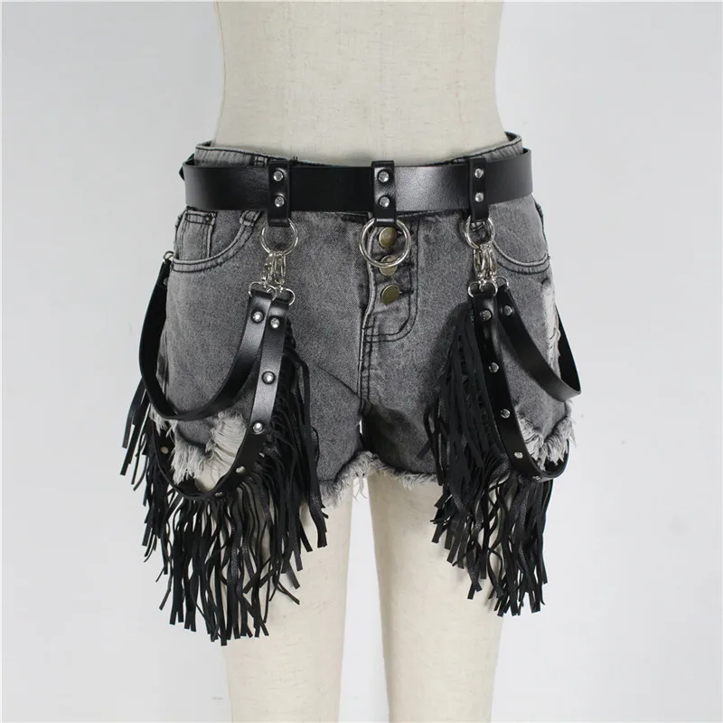 Модные кожаные подвязки для женщин сексуальные панк готические ремни большая
