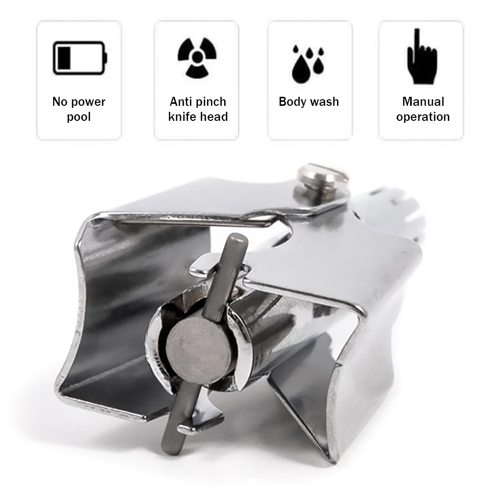 Практичный и удобный Нержавеющая сталь ручная машинка для стрижки волос бритья