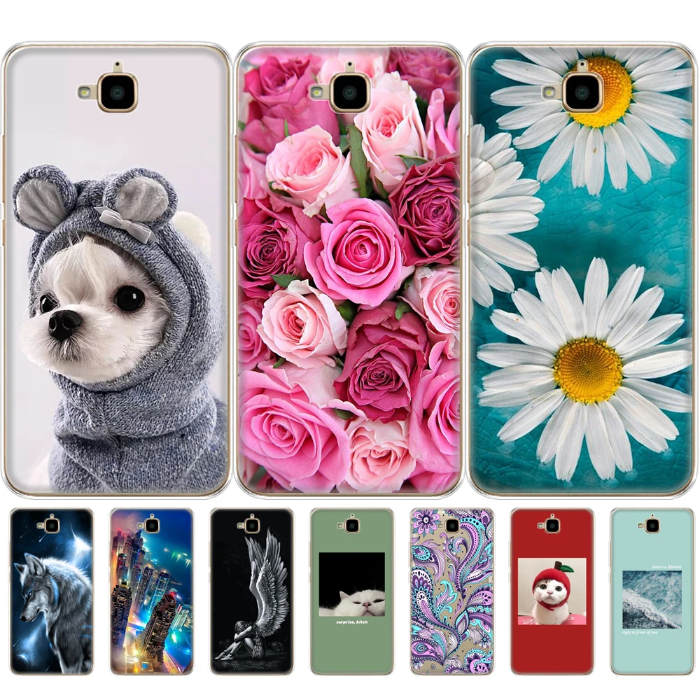 Силиконовый чехол для Huawei Honor 4C Pro мягкий из ТПУ задней панели телефона Y6 2015 с