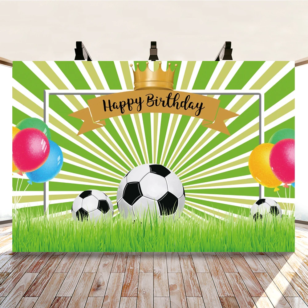 

Yeele Football Green Grass Photocall Baby Birthday Photography Backdrop Photographic Decoration Backgrounds For Photo Studio