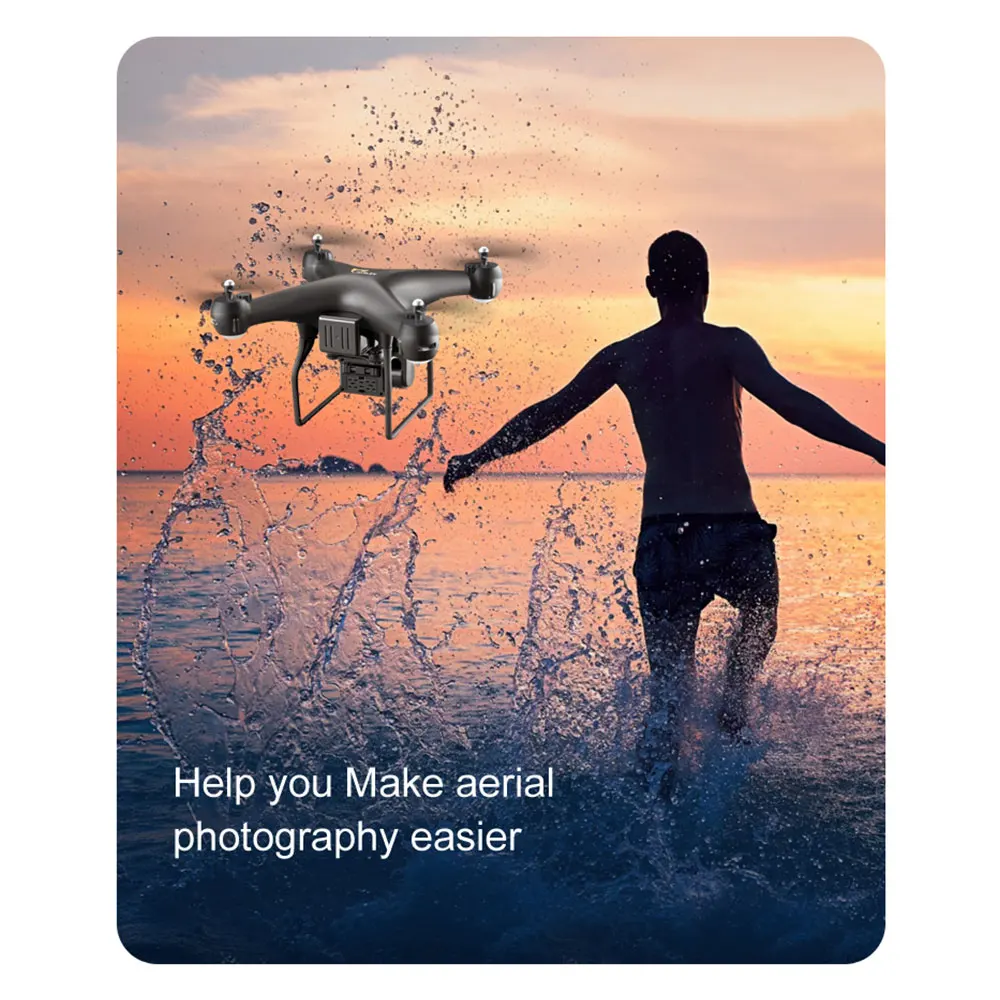 Новый Дрон 4K с регулируемой камерой Квадрокоптер Wifi FPV Профессиональный селфи