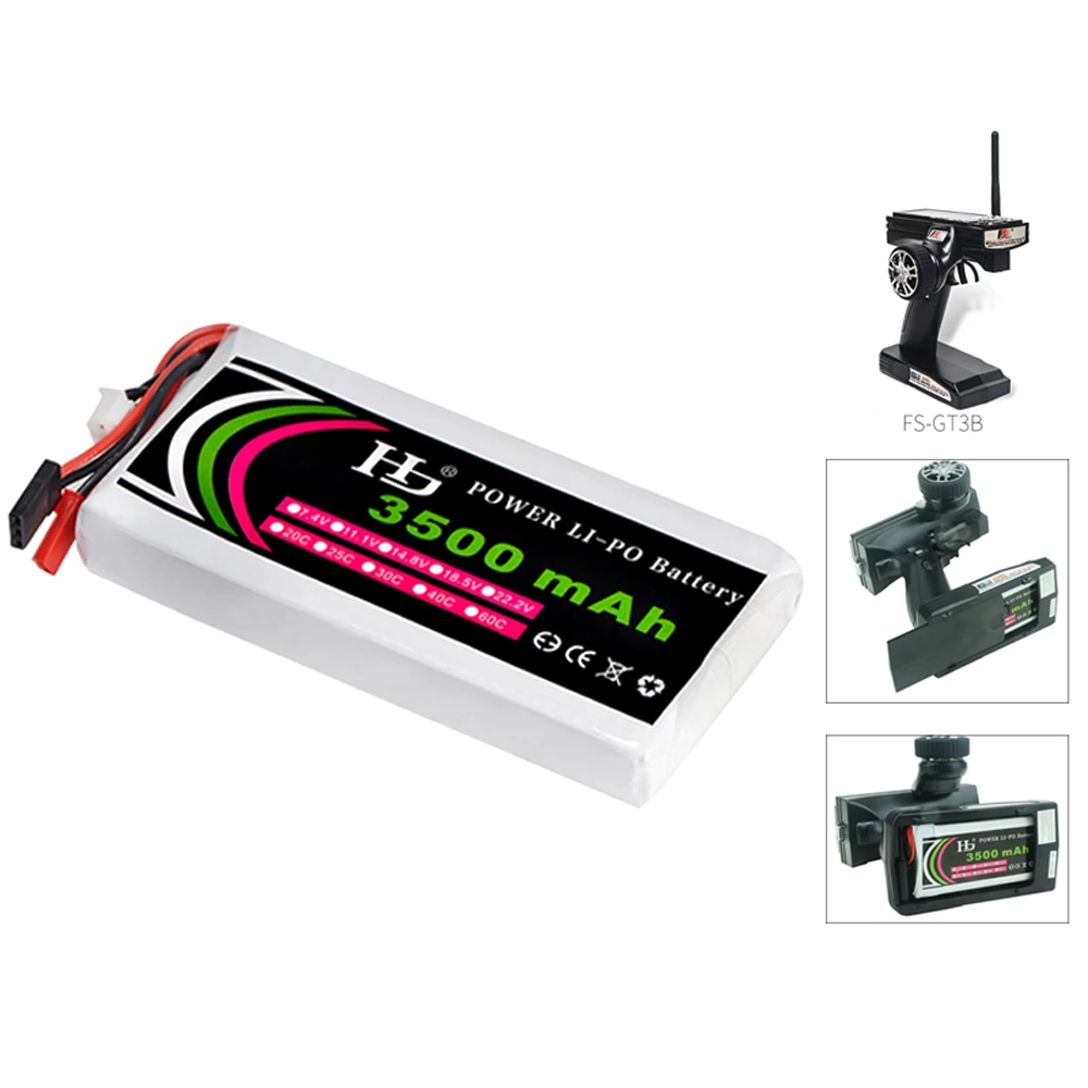 HJ Мощность 3S 11 1 V 3500 мА/ч 8C Lipo Батарея передатчика радиоуправляемой модели JST Fullteba