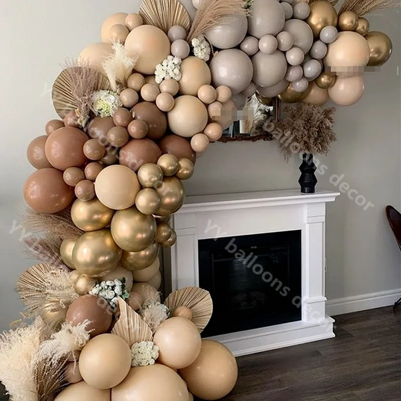 

Латексные Globos Baby Shower, принадлежности 147 шт., кремовый, кофейный, хаки, коричневый цвет, воздушные шары-гирлянды арочный комплект, декор для дн...