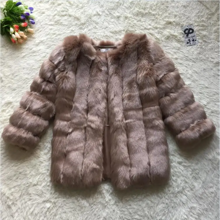 CP10 Khaki CP искусственный мех фабрика Лисий искусственный мех пальто женское зимнее теплое пальто с длинным рукавом из искусственного меха пальто женское пальто из искусственного меха пальто CP10 - Цвет: CP10 Khaki
