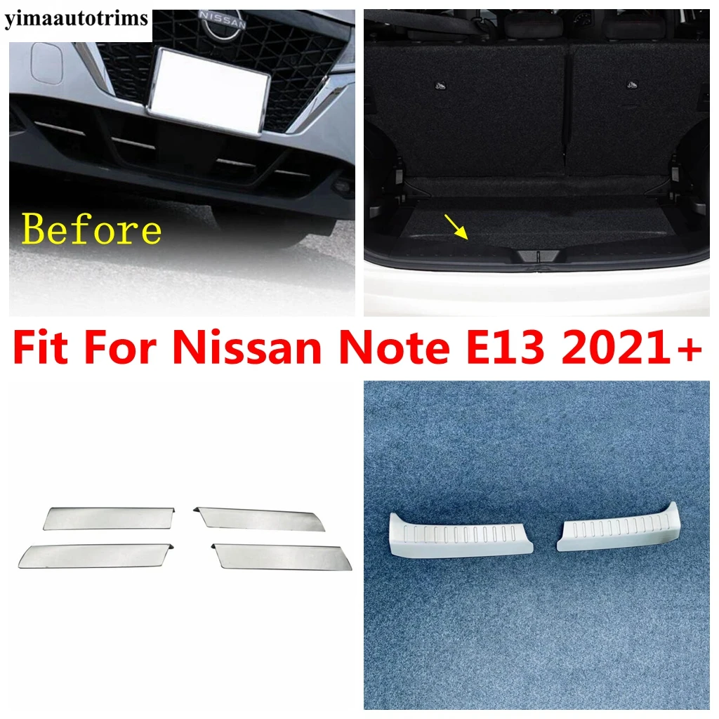 

Front Bottom Grille Grill Racing Rear Bumper Skid Guard Plate Protective Cover Trim Accessories For Nissan Note E13 2021 2022