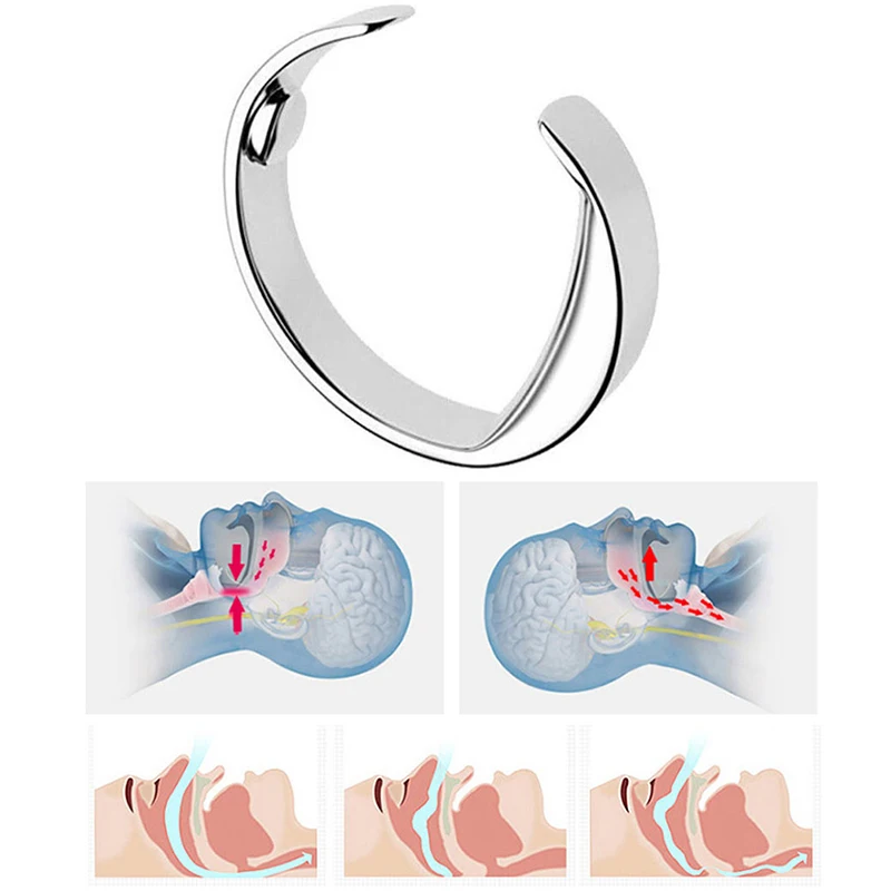 

3 Sizes Anti Snore Ring Therapy Acupressure Treatment Against Snoring Device Snore Stopper Finger Ring Sleeping Aid