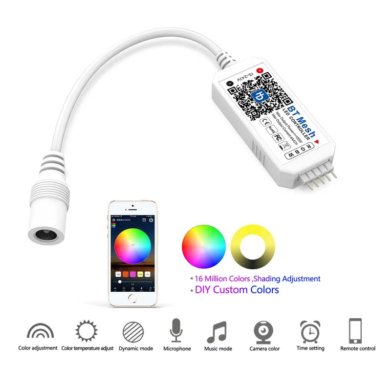 Bluetooth-контроллер для светодиодной ленты 5 В 12 24 | Лампы и освещение