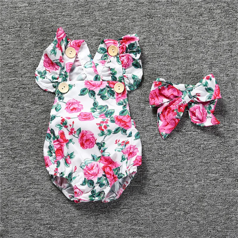 

Children's clothing spring baby one-piece romper romper summer flowers newborn clothes