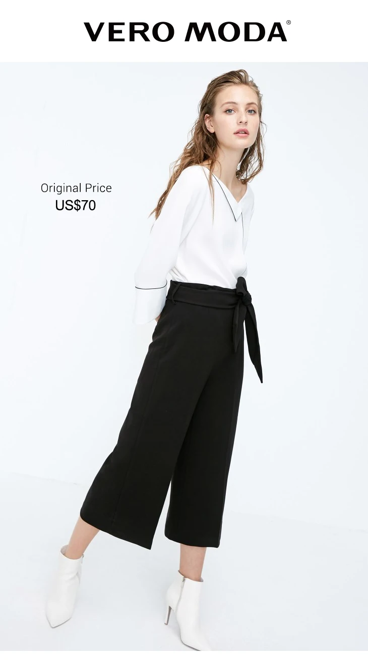 Vero Moda осенние свободные прямые широкие брюки с высокой талией | 31836J515