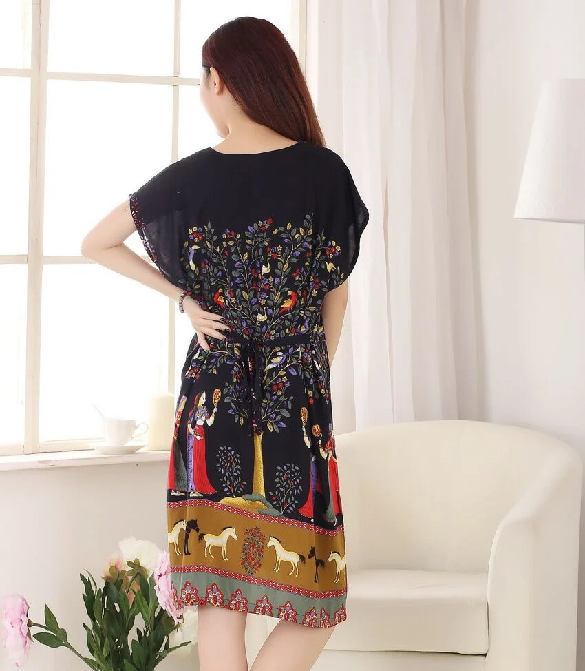 Женский халат с цветочным принтом один размер S/M/L/XL/XXL/XXXL/4XL | Женская одежда