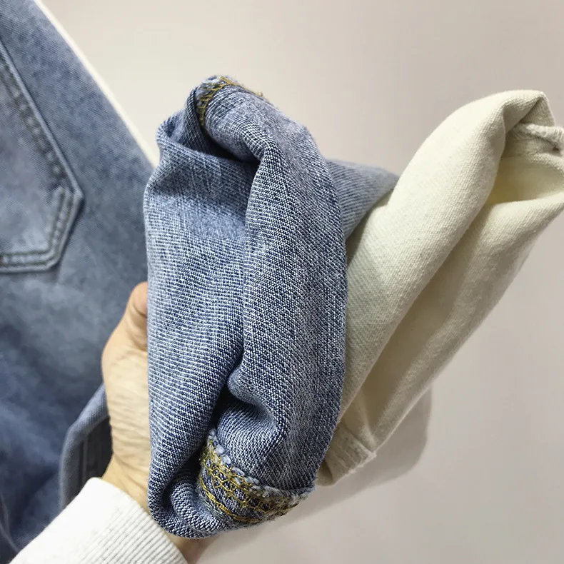 Джинсы женские с завышенной талией тонкие повседневные брюки султанки из денима