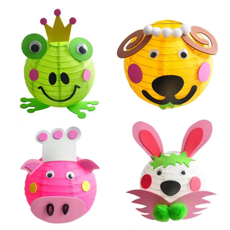 Новогодняя восточная культура благословение сделай сам фонарь животных цветной