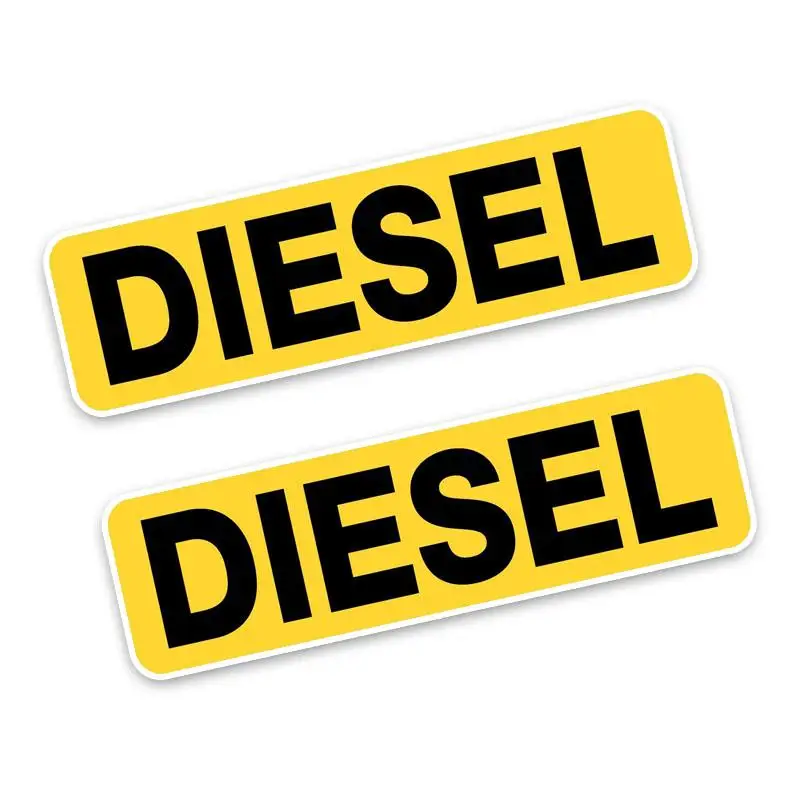 

Small Town 2x 10.6*3CM Reminder DIESEL FUEL Only Fashion Funny Retro-reflective Car Sticker Decals C1-8259