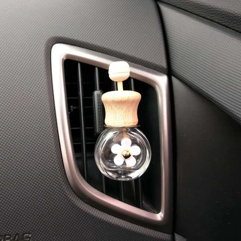 Пустой стеклянный флакон зажим для автомобильной вентиляционной решетки