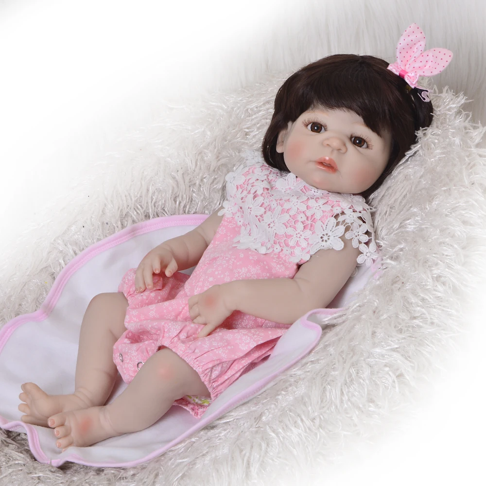 Игрушка для новорожденных Нетоксичная белая 57 см силиконовая Bebe Reborn игрушка