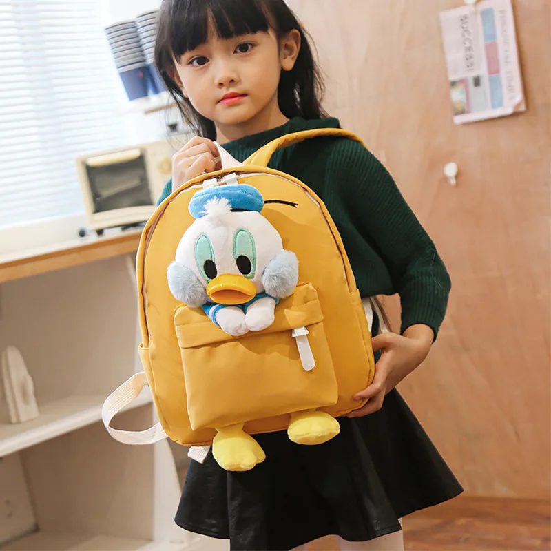 Mochila de Disney para niños y bebés, bonito Pato Donald, mochila escolar para guardería, bonita, pequeña, 2021