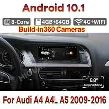 Android 10.1 Car Multimedia Player GPS Navigation for Audi A4 A4L A5 2009-2016 Auto Stereo Radio Video CarPlay Mirror Screen