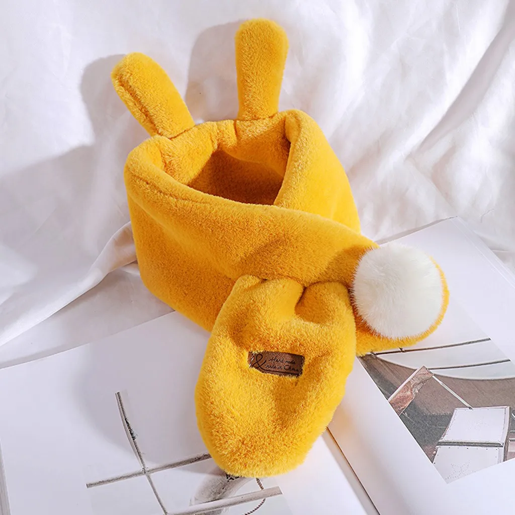 Меховой воротник шарф из чистого кашемира модная детская плюшевая шаль для