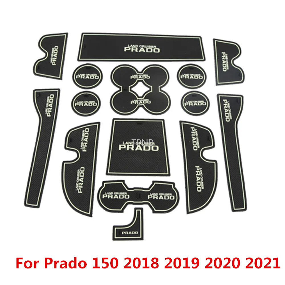 Автомобильный резиновый нескользящий коврик для внутренней двери для Toyota Land Cruiser Prado 150 2010 2011 2012 2013-2017 2018 2019-2021, аксессуары