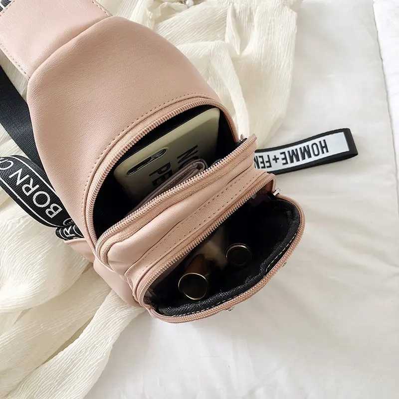 

Ladies Chest Bag Diamonds Women Fanny Pack Fashion Chest Bag PU Leather Crossbody Shoulder Bags