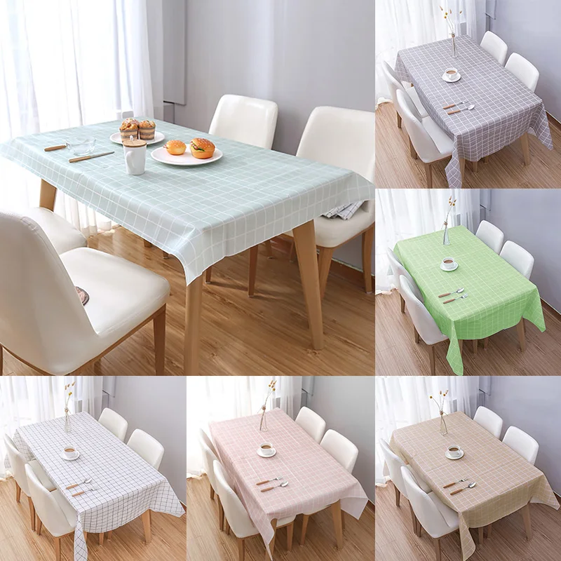 

3 Sizes Kitchen Table Cloth Rectangular Tablecloth Waterproof PVC Tablecloths Dining Table Cover Oil-Proof Home Party Table Mat