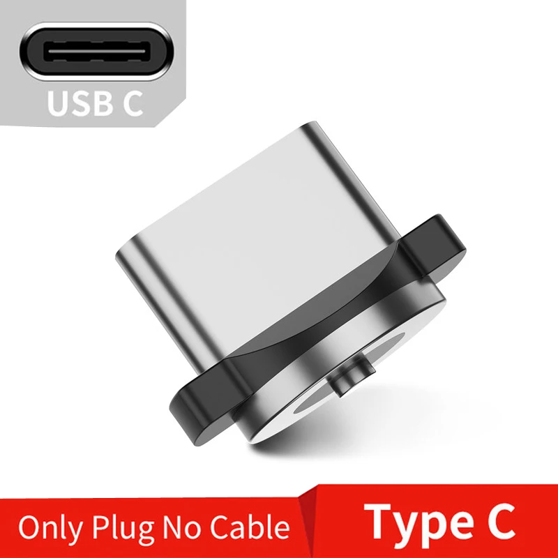 Only Type C Plug Магнитный кабель типа C Oppo Reno BLU G9 LG G6 htc 10 EVO QC 3,0 USB светодиодный быстрое автомобильное зарядное устройство для samsung S8 A50 Google Pixel 3a 3 XL - Тип штекера: Only Type C Plug