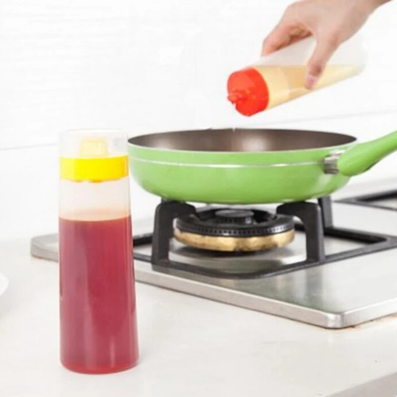 3 Hole 300ml kitchen appliance squeeze bottle oil can plastic sauce bottle kitchen accessories ketchup cooking tool