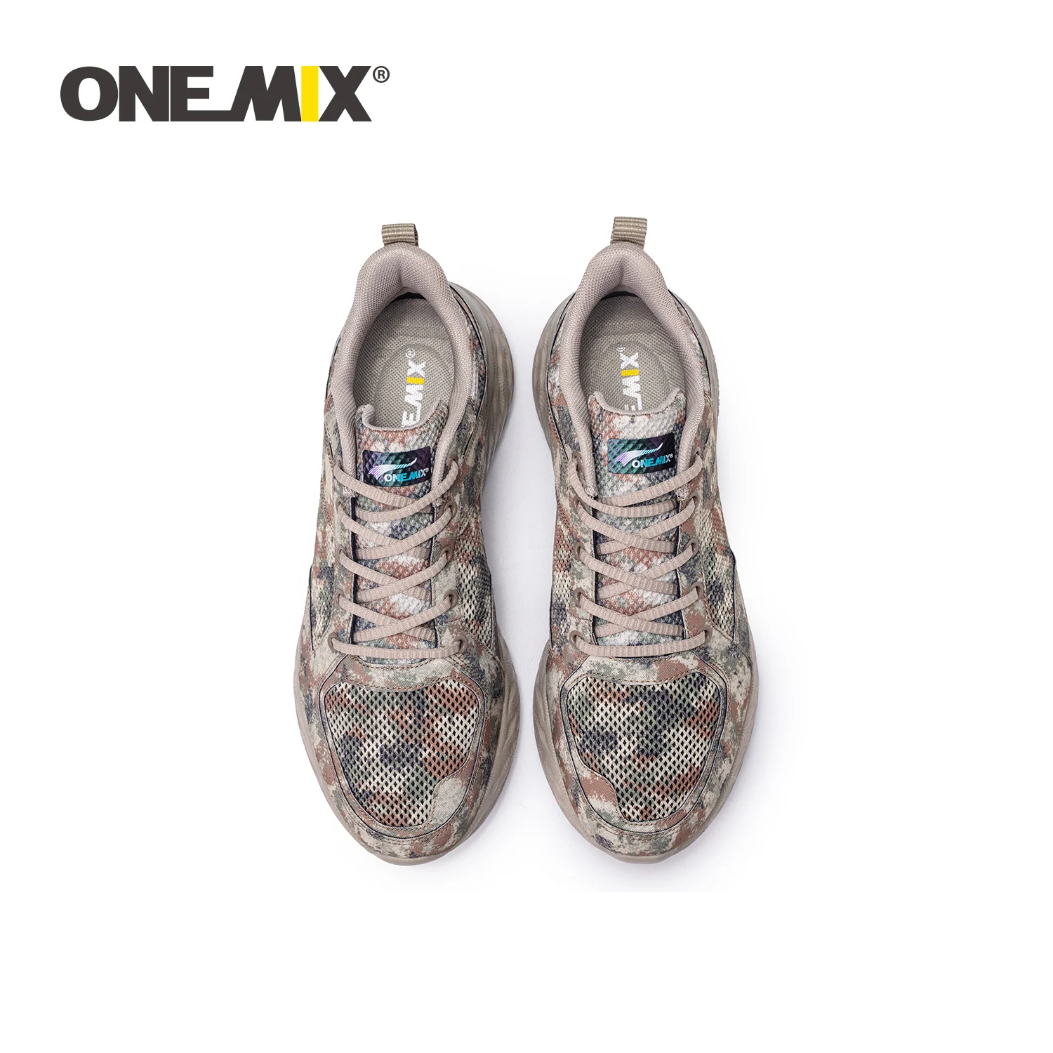 ONEMIX 2023 New Style Military Training Sneakers for Men Soft Army Sports Shoes Breathable Mesh Camouflage Walking Shoes