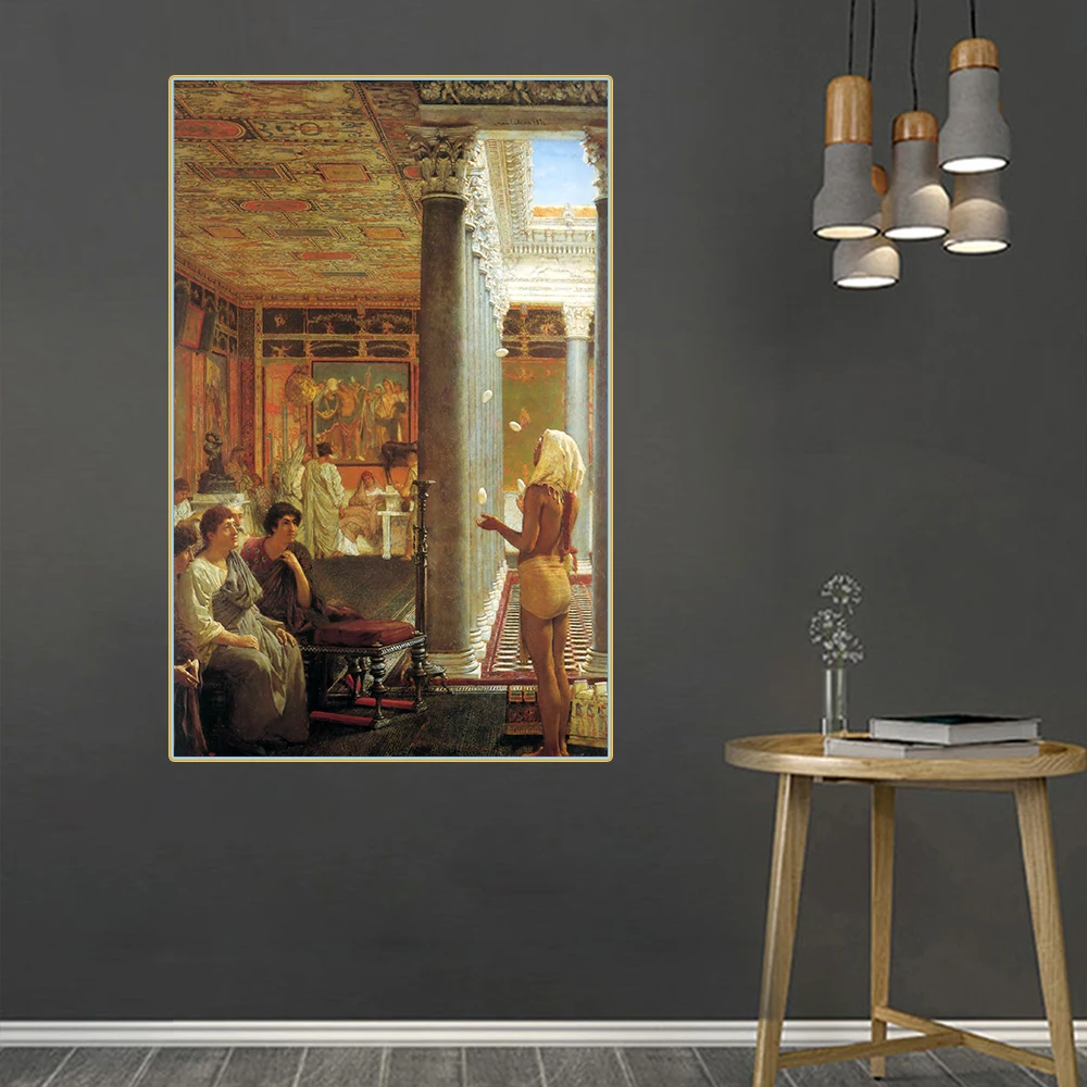 

Citon Lawrence Alma-Tadema《The Juggler》Canvas Oil Painting Artwork Poster Picture Modern Wall Decor Home Living room Decoration
