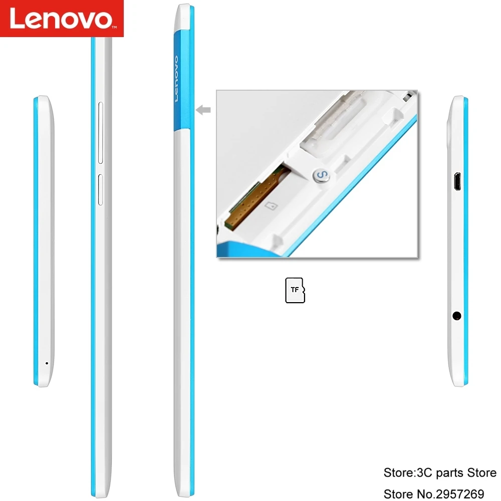Lenovo T3 850F Wi Fi версия 8 дюймов 1 Гб ПЗУ 16 ОЗУ MT8161 1280x800 4290 мАч 2 МП 5 Мп планшетный ПК TB3