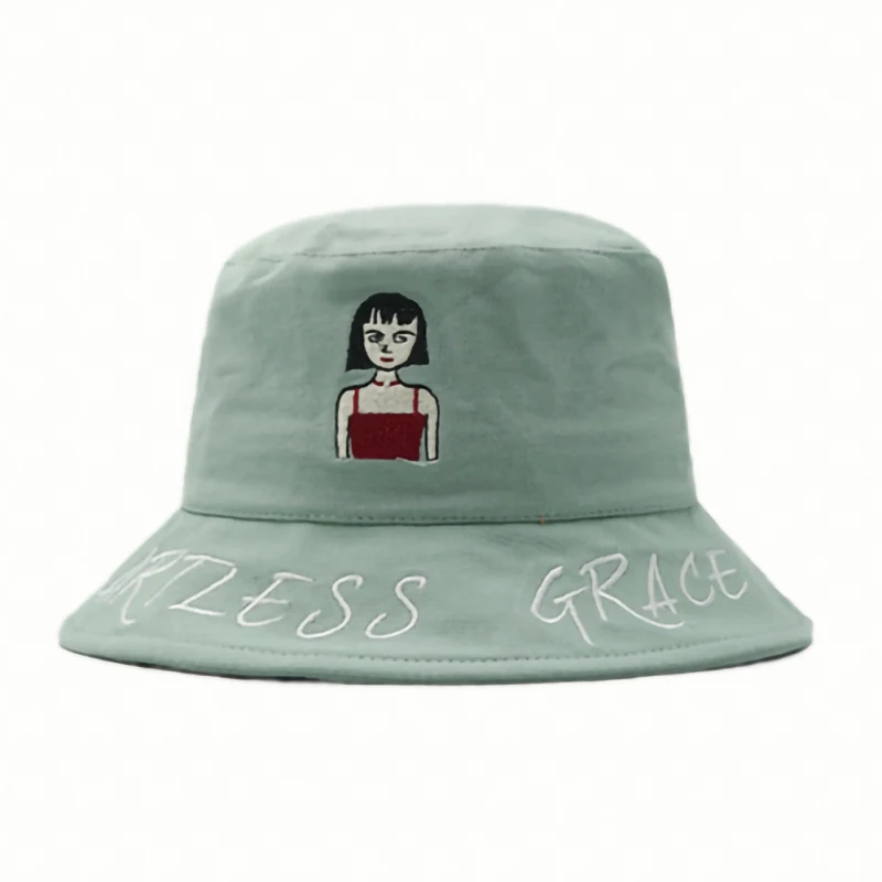 Sun Visor Straw Hat Female Bell Basin Autumn Ins Bucket Beret Cute Cartoon Lady Fisherman | Аксессуары для одежды