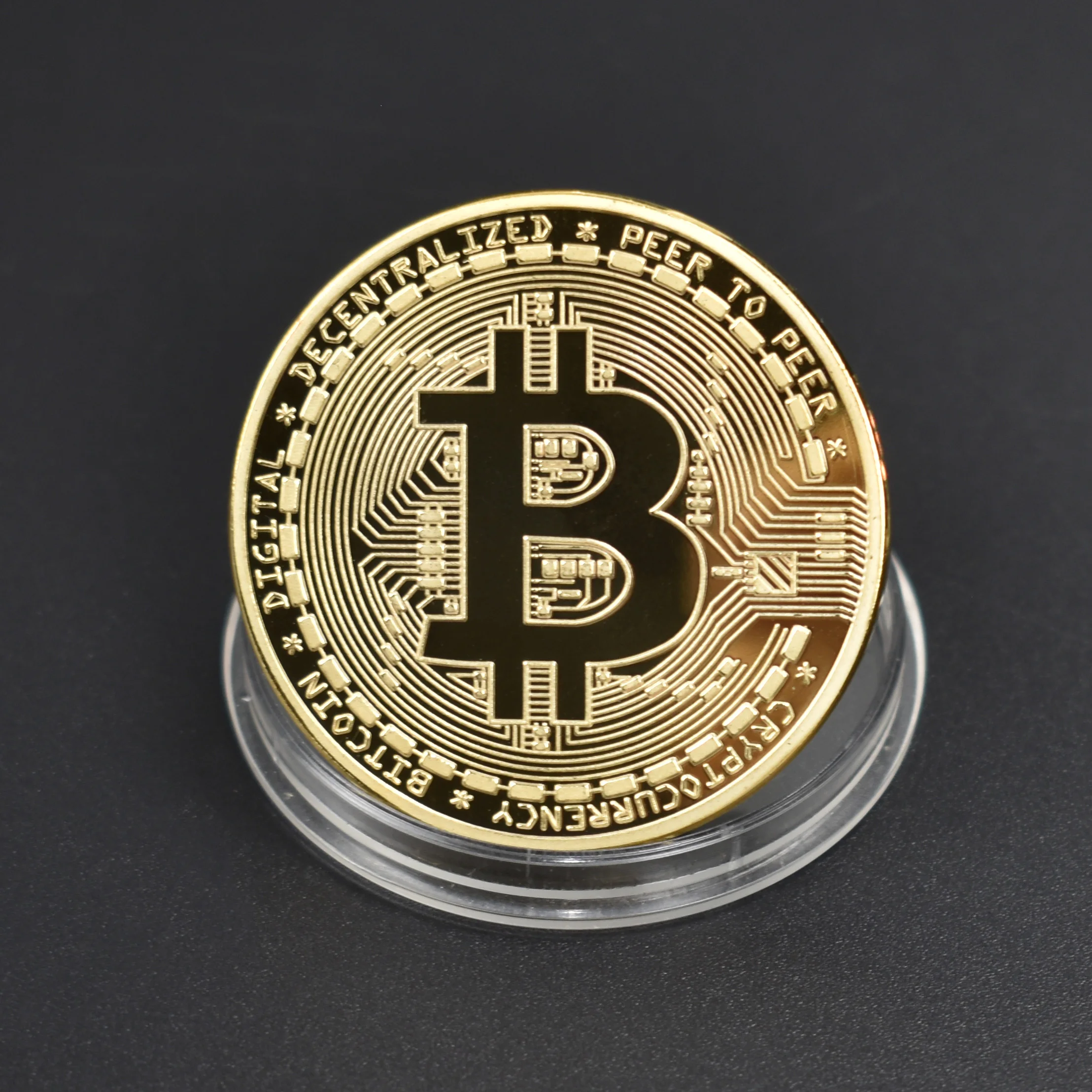 100 шт/партия позолоченная физическая Биткоин битка монета BTC Подарочная памятная