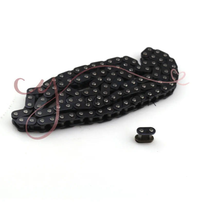 

Цепь Звездочка для мини-квадроцикла T8F 108 116 126 звеньев с запасным звеньем для китайского карманного квадроцикла-внедорожника Minimoto 2-тактный ...