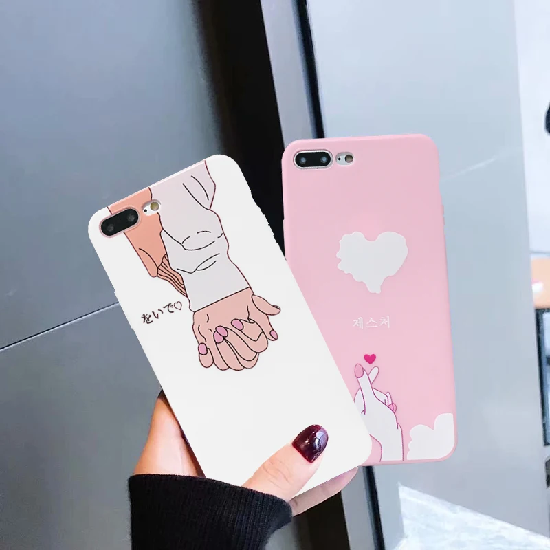 GYKZ Забавный любовь сердце Любовник Пара чехол для iPhone XS MAX X 11Pro XR 7 8 6 6s Plus белый