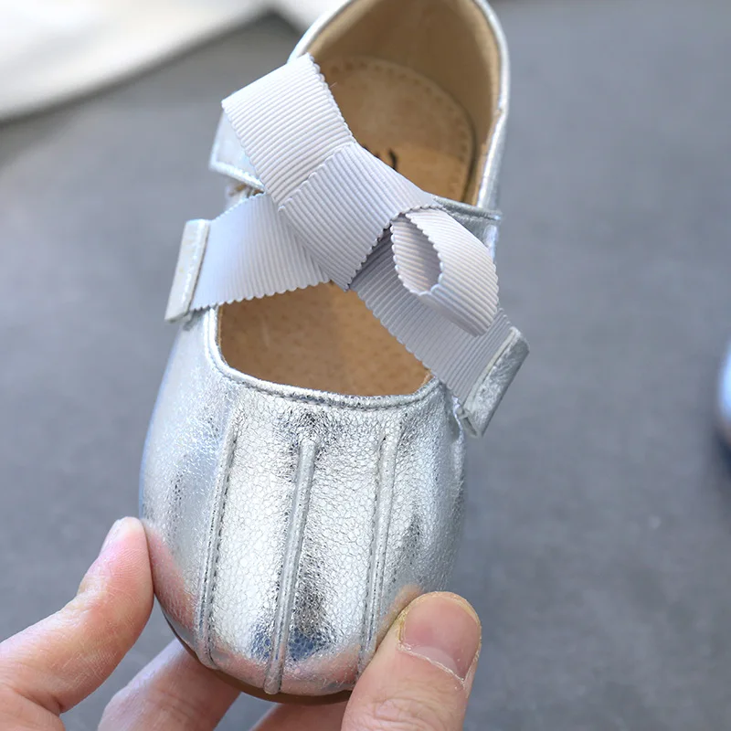 2020 Spring Toddler Bow Princess Shoes Baby Girls Pu Leather Dress Children Brand Flats Sweet Pink Fashion Mary Jane |