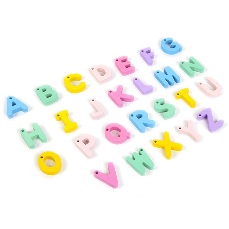 

51 Grains Handmade DIY Bead Wooden Game Numbers and Letters Beaded Kids Education Handmade DIY Beads Bracelet