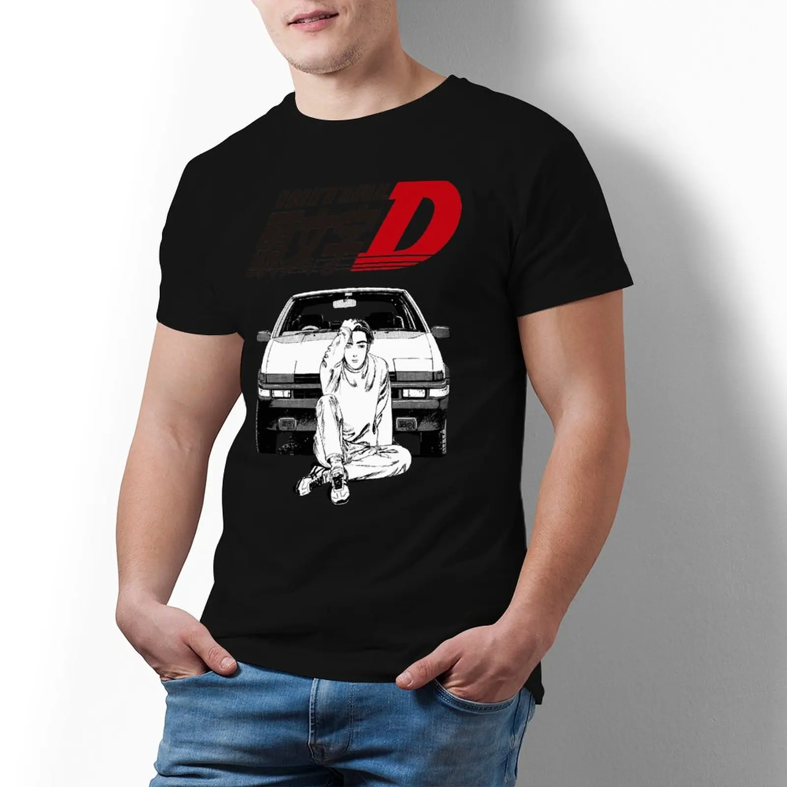 

Футболка Initial D Essential Car с японским Аниме Манга Харадзюку, уличная одежда с коротким рукавом, футболка, графическая Женская