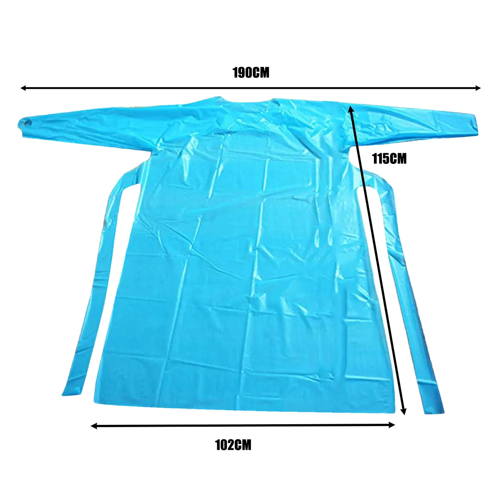 

25PCS Disposable Protective Isolation Clothing Blue Plastic Dustproof Waterproof Protective Suit Coveralls Nurse Accessories FL5